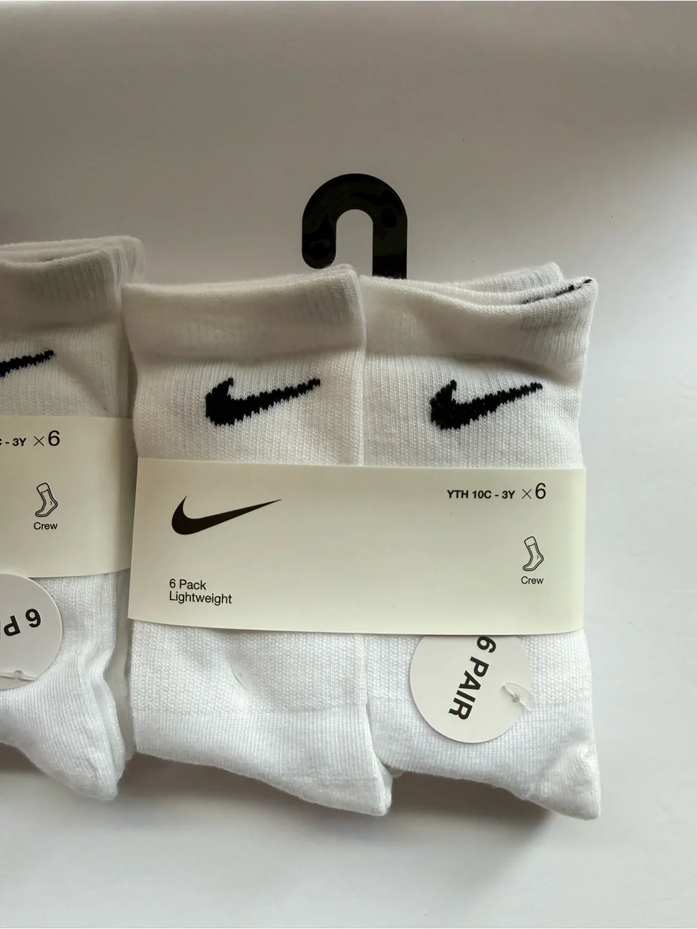 (2) New Nike Little Kid Crew Socks Size: 10c -3Y